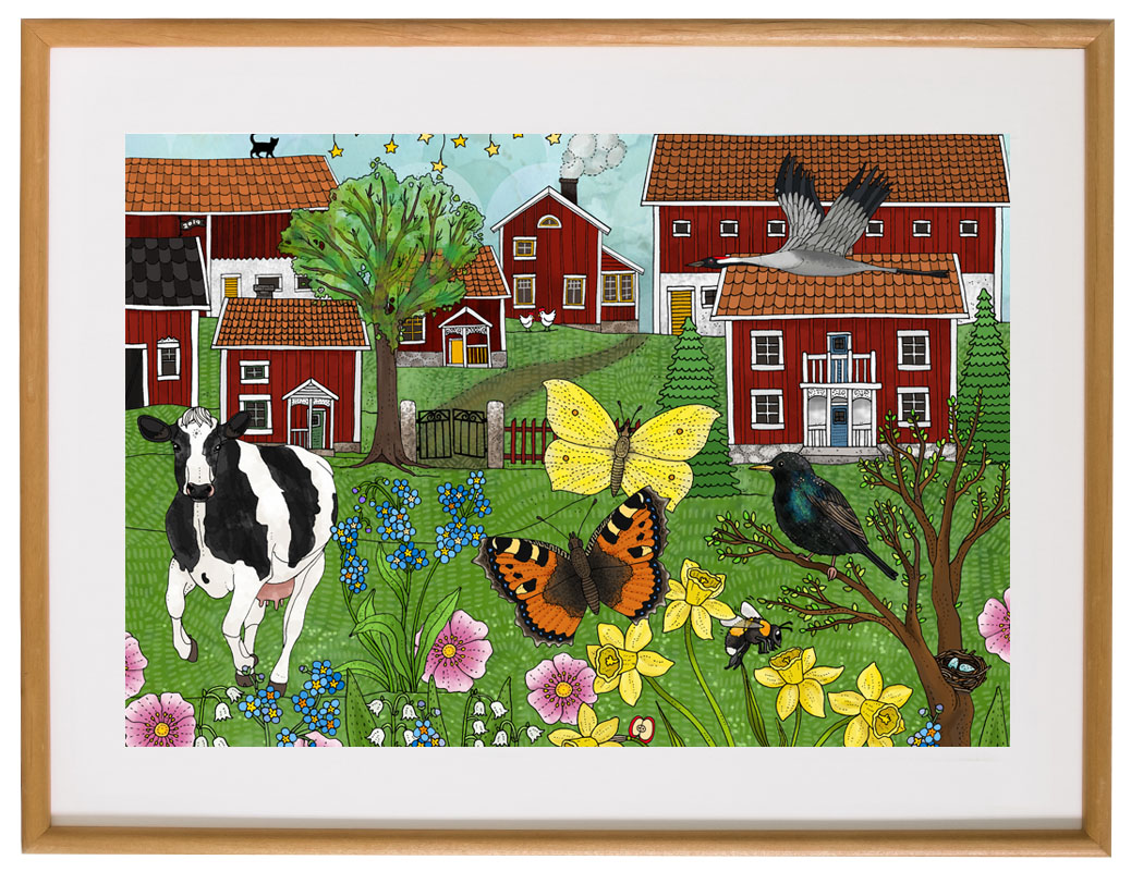 Affisch Vår i Äpplarum, 30x40 cm