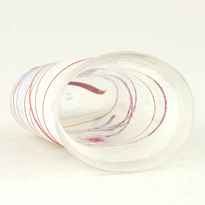 バーティル･ヴァリーン Galaxyシリーズ  赤模様の花瓶 Vase  (6 cm) 1982年