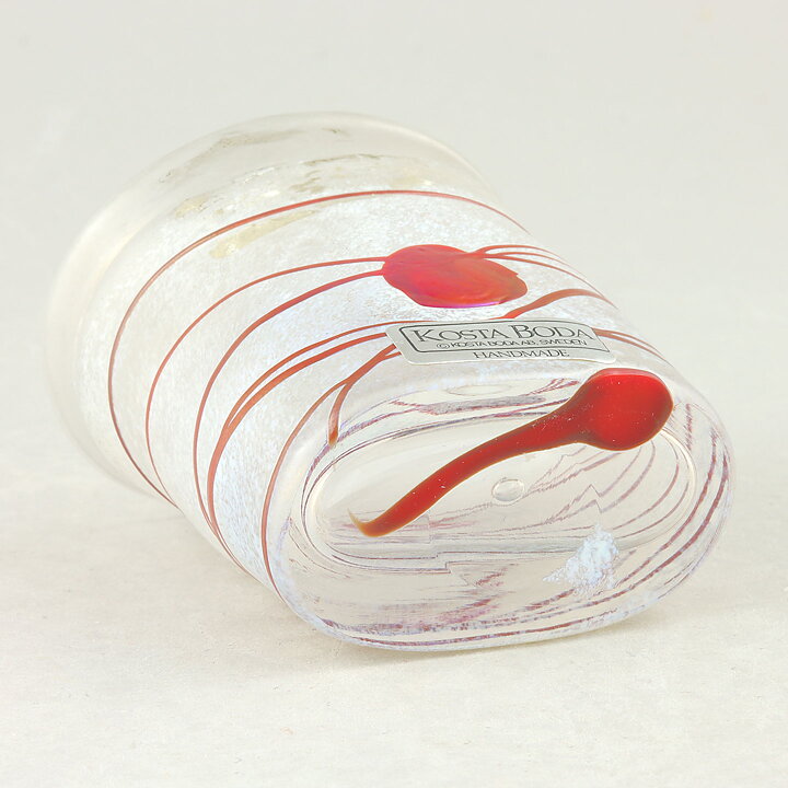 Bertil Vallien (Galaxy 1982) Red Oval Vase 6 cm) #48198