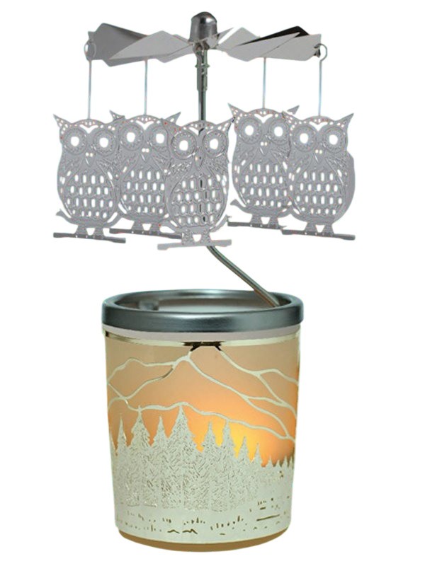 Rotary Candle Holder - Owl