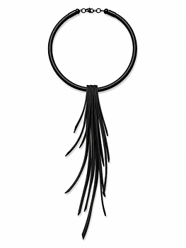 Halsband Lydia svart gummi