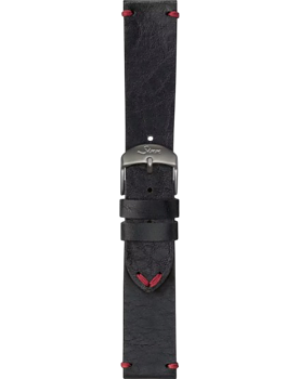 BL5020-5003-400A Sinn svart kalvskinn med röda sömmar