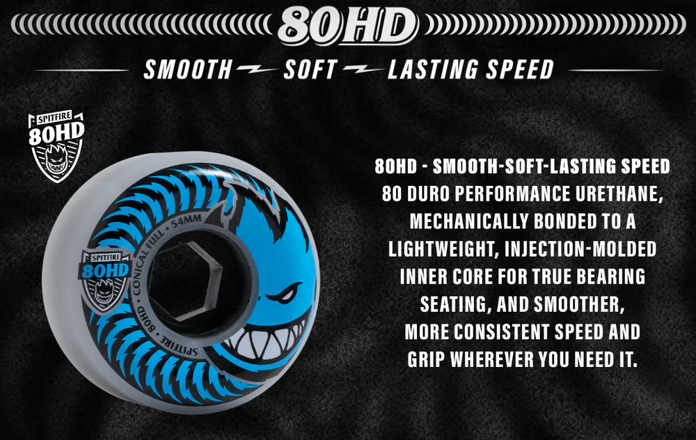 Spitfire Chargers Conical Full 80HD 58mm Skateboard Wheel