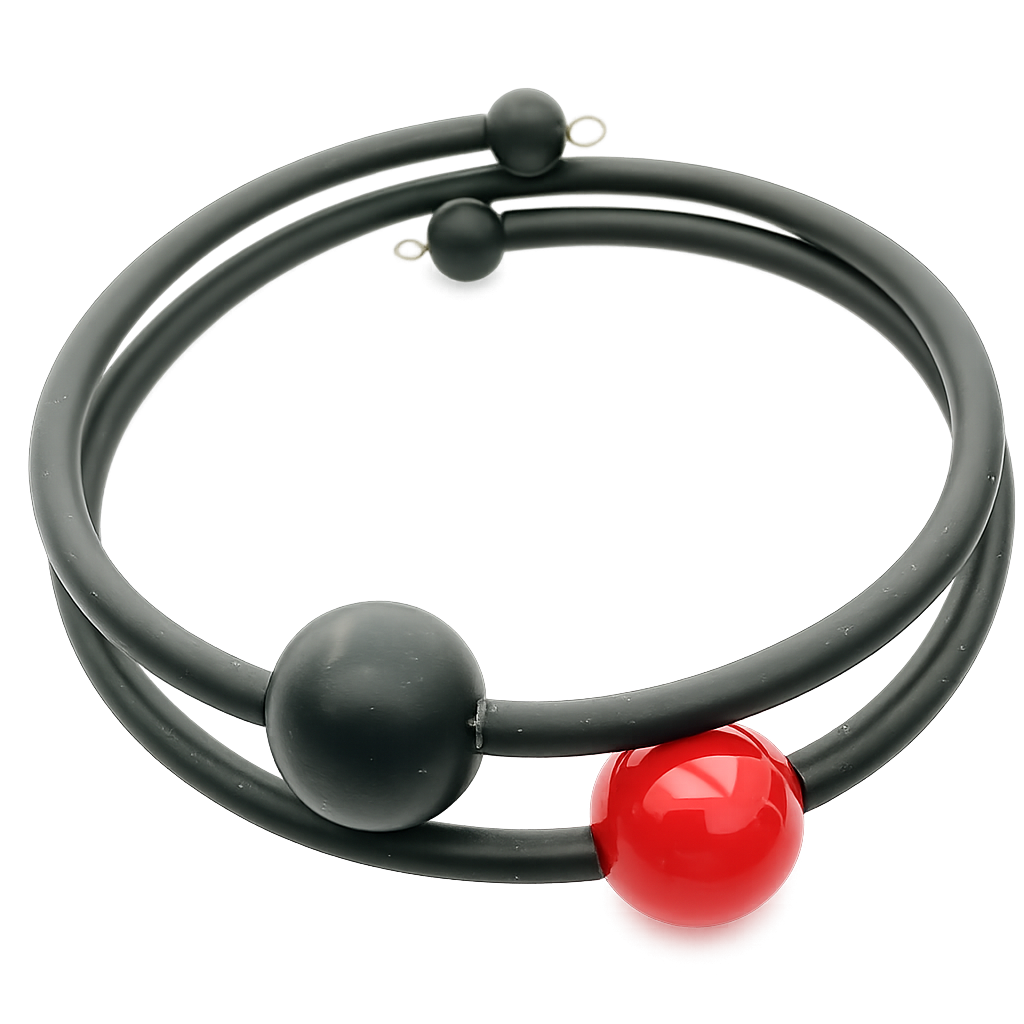 Armband dubbla kulor svart &röd