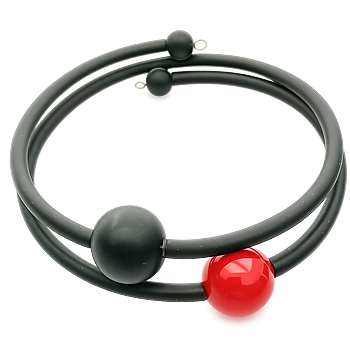 Armband dubbla kulor svart &röd