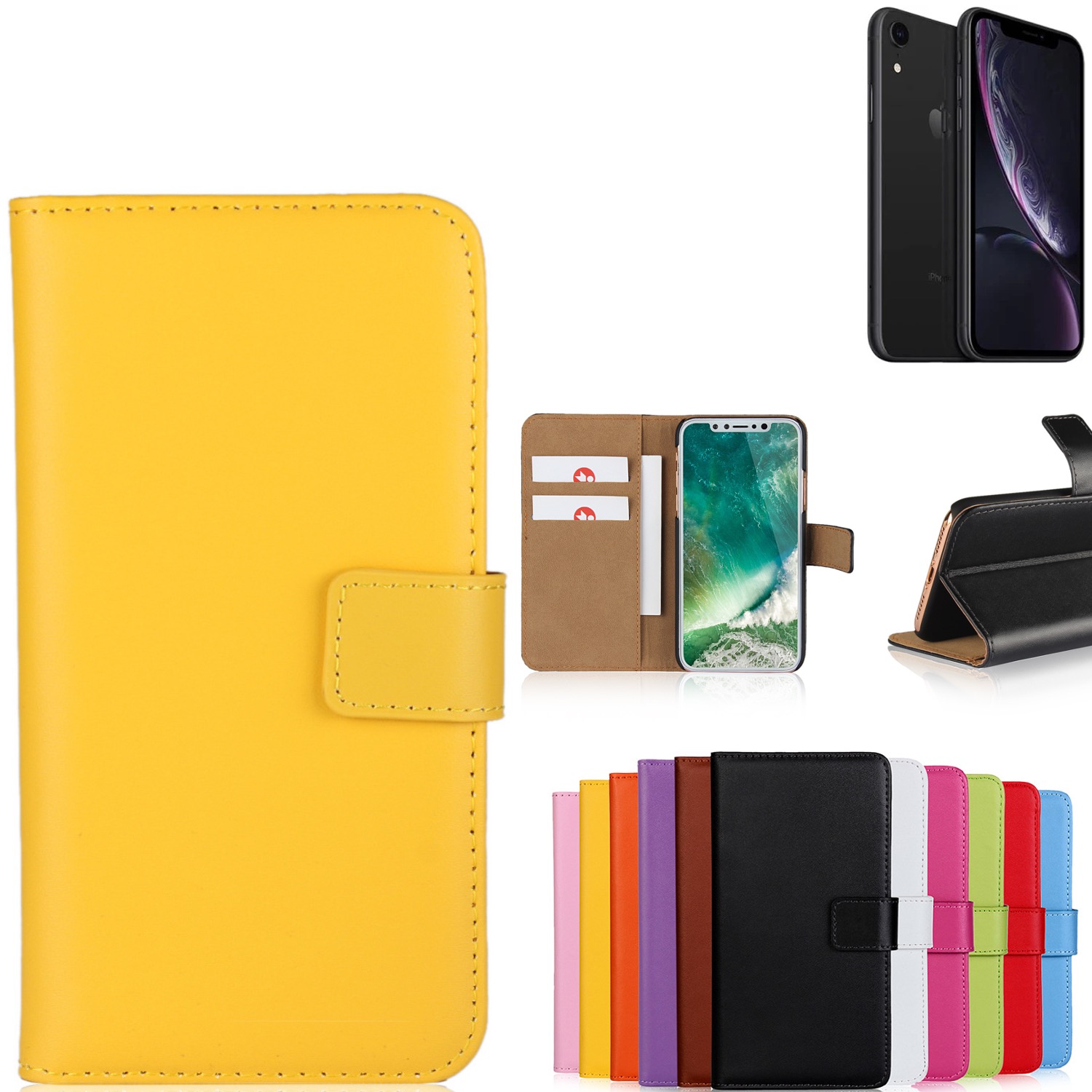 Iphone xr plånbok skal fodral - 10