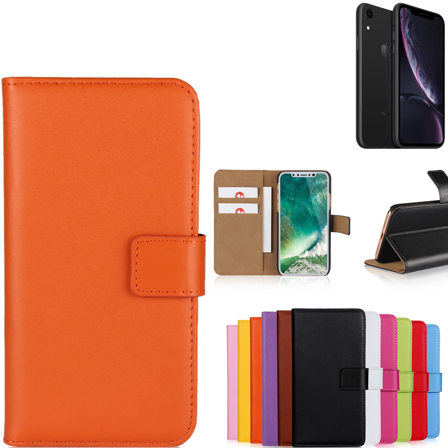 Iphone xr plånbok skal fodral - 11