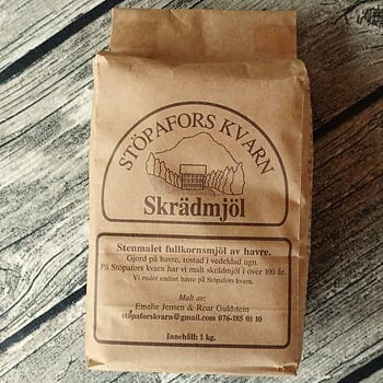 Skrädmjöl, Skråmjöl, rostat havremjöl, stenmalet, 1kg