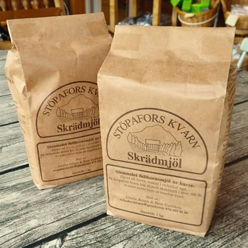 Skrädmjöl, Skråmjöl, rostat havremjöl, stenmalet, 1kg - 2