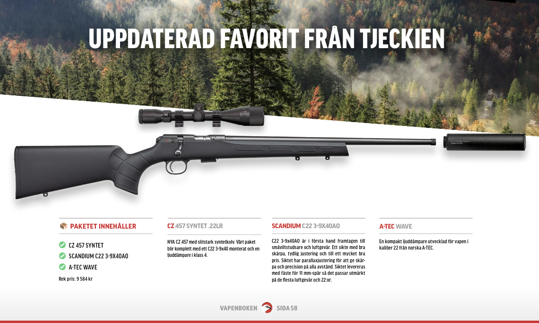 Paket Brno CZ 457 22Lr
