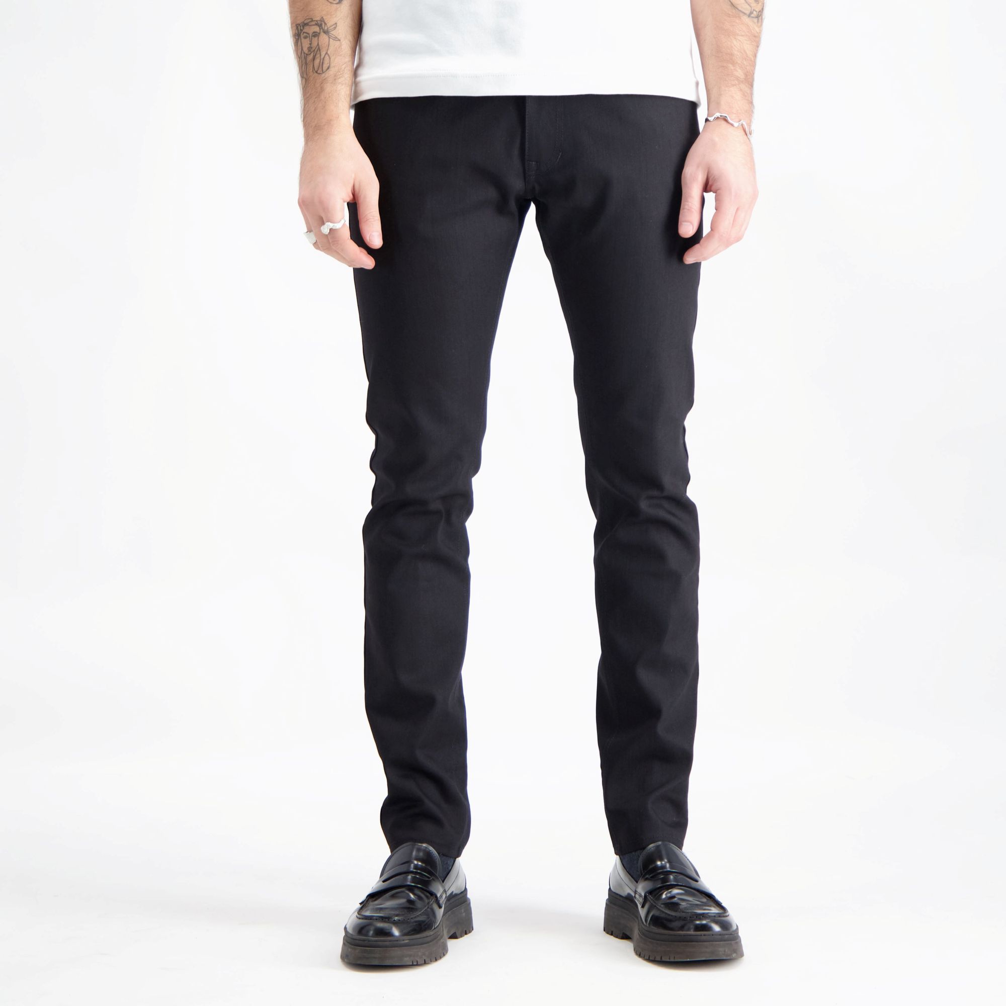 JV001 Sorte slim jeans med stretch