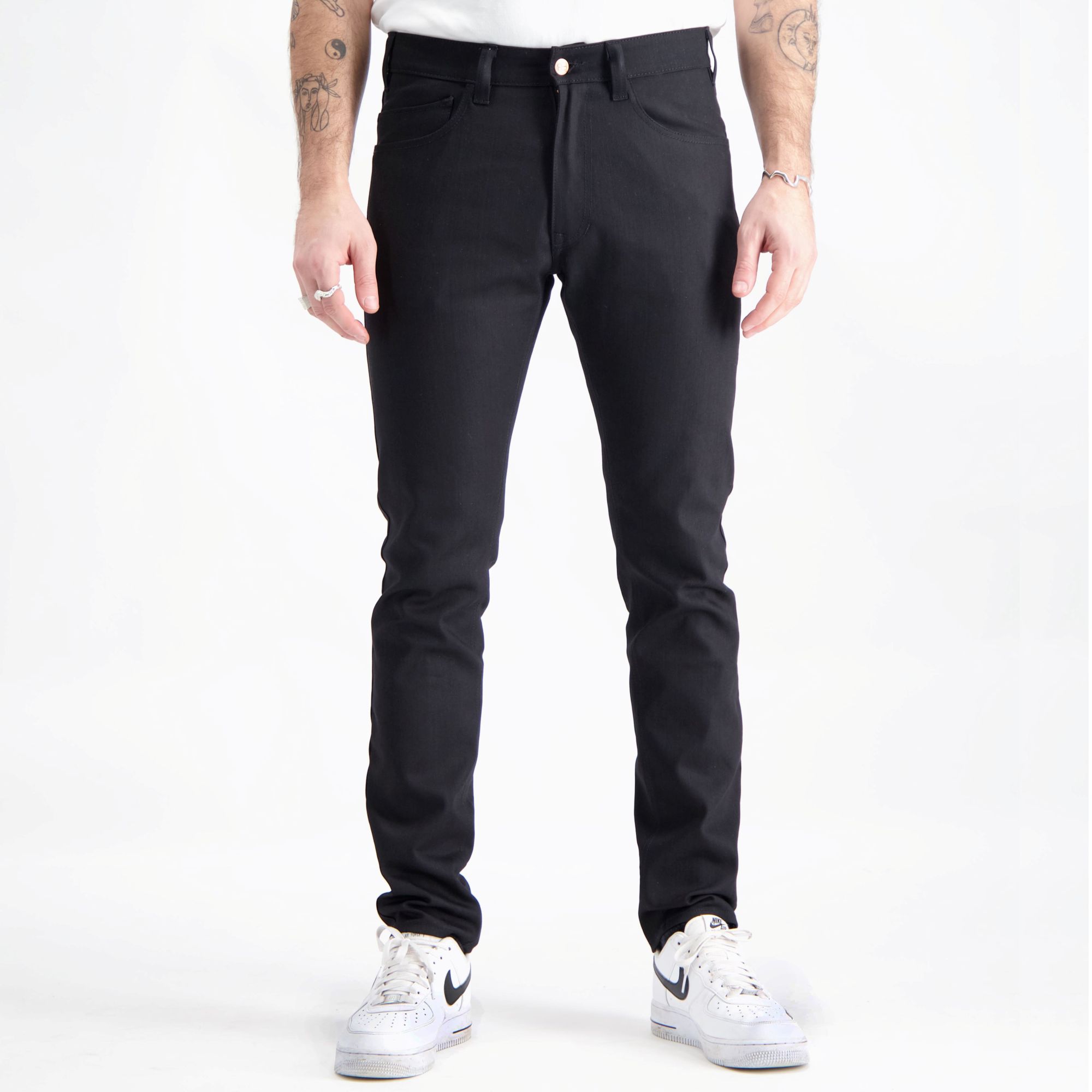 JV001 Sorte slim jeans med stretch - 4