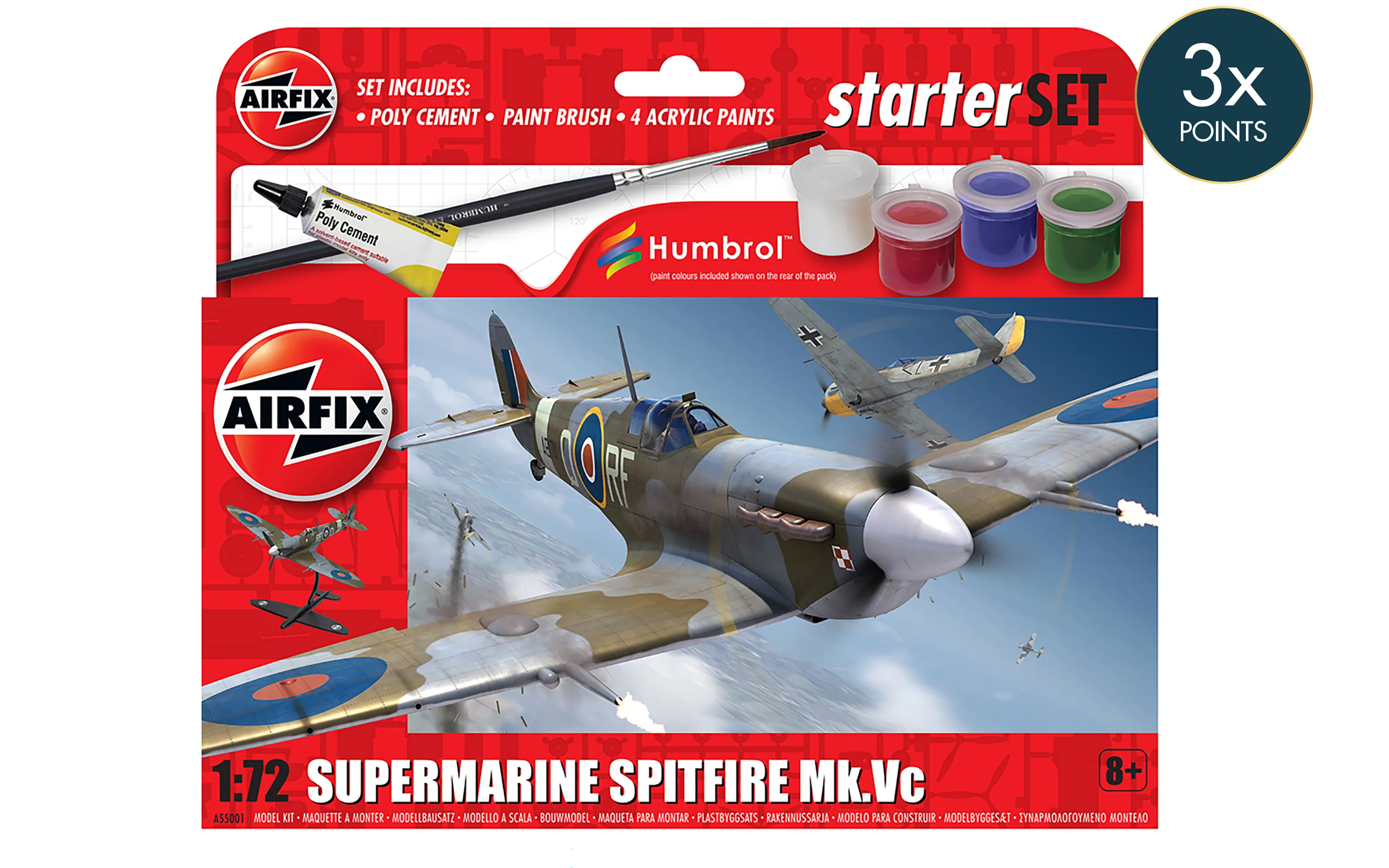 Supermarine Spitfire MKVC, set för nybörjare 1/72