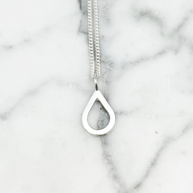 Silverhalsband H2O polerat