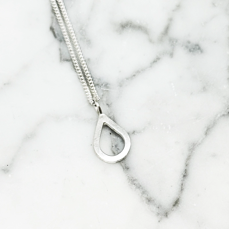 Silverhalsband H2O polerat - 3