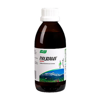 Molkosan prebiotisk dryck för tarmfloran i en glasflaska om 200 milliliter