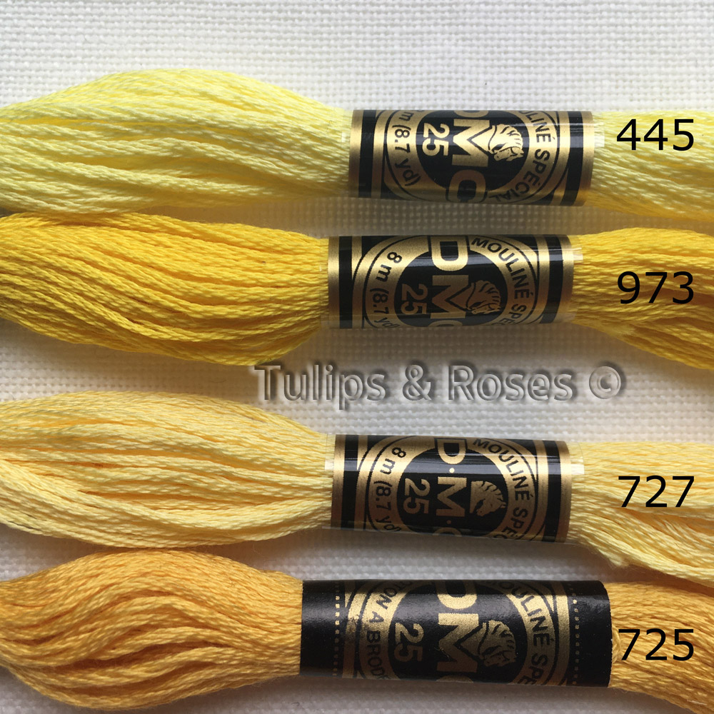 DMC Special 25 Mouliné broderigarn Gula Orange Bruna Nyanser - 2