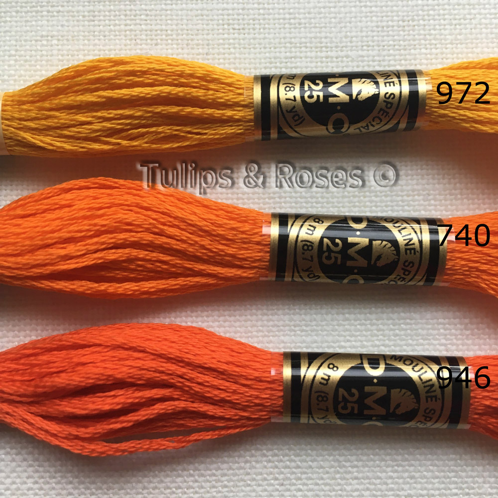  DMC Special 25 Mouliné broderigarn Gula Orange Bruna Nyanser - 7