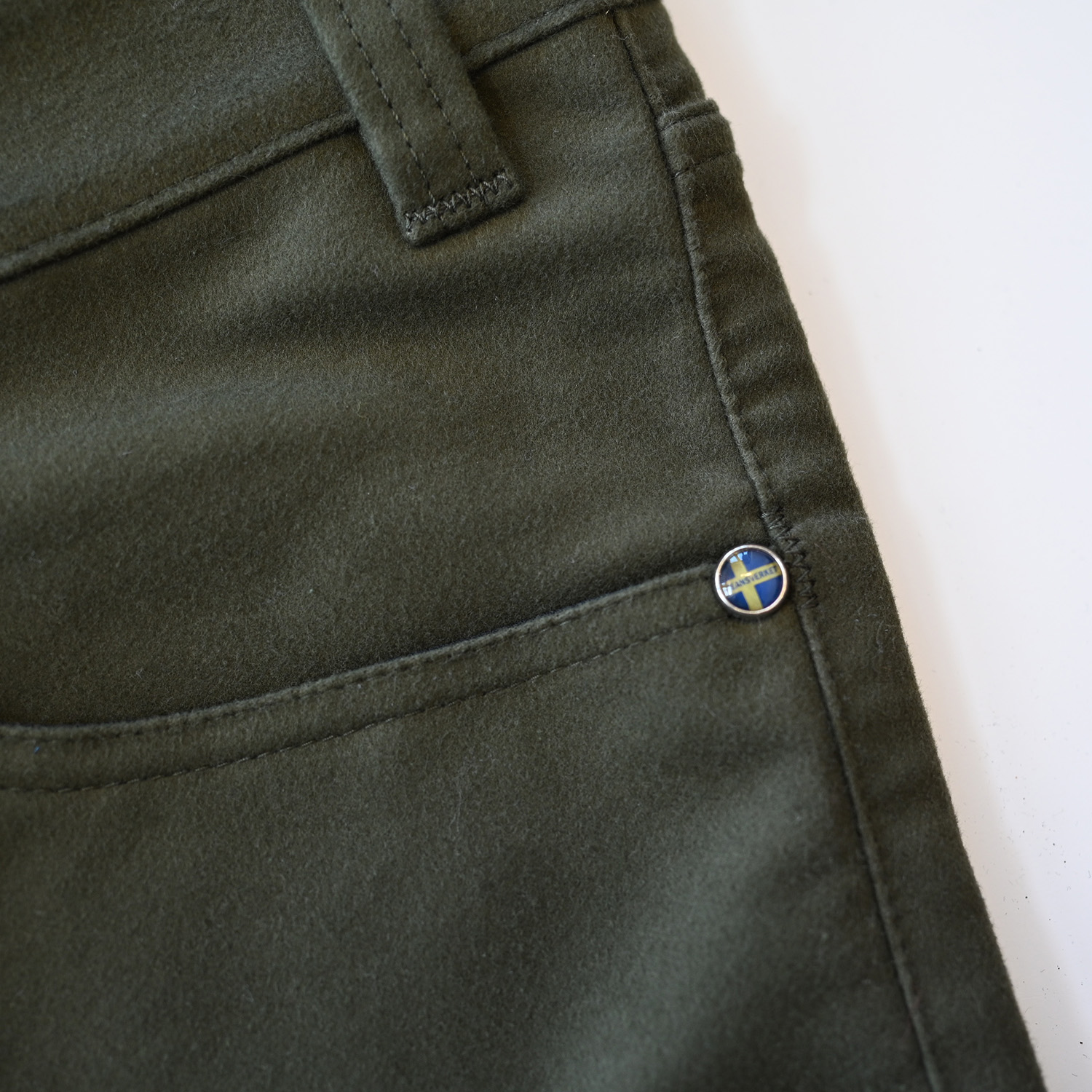 JV001 Mollskinnsjeans olivgrön  - 8