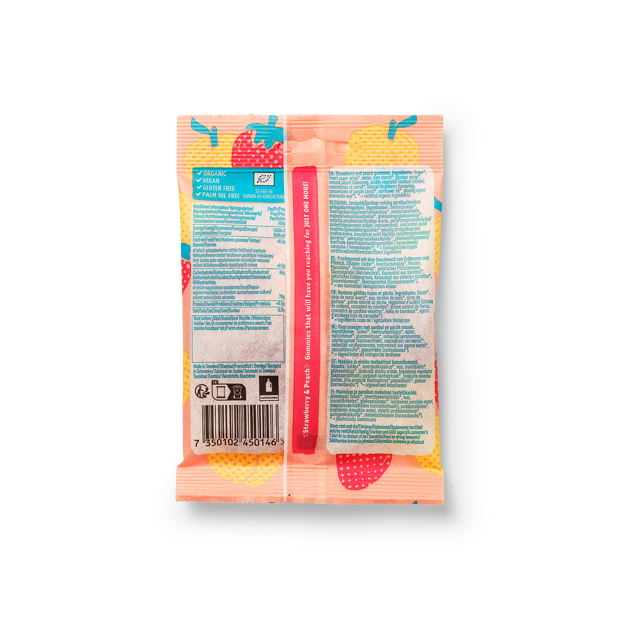 Strawberry & Peach 70g x16, EKO - 2