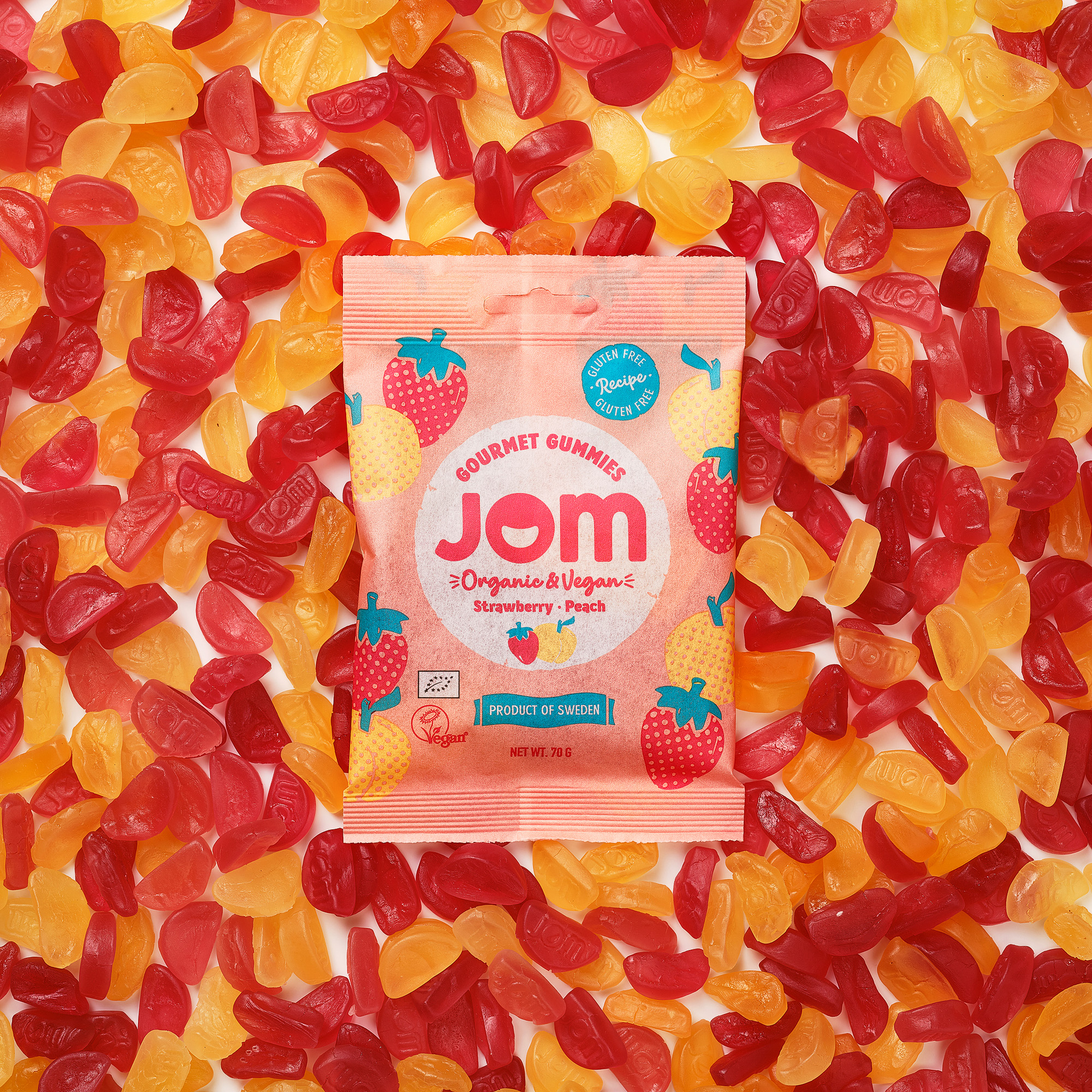 Strawberry & Peach 70g x16, EKO - 3
