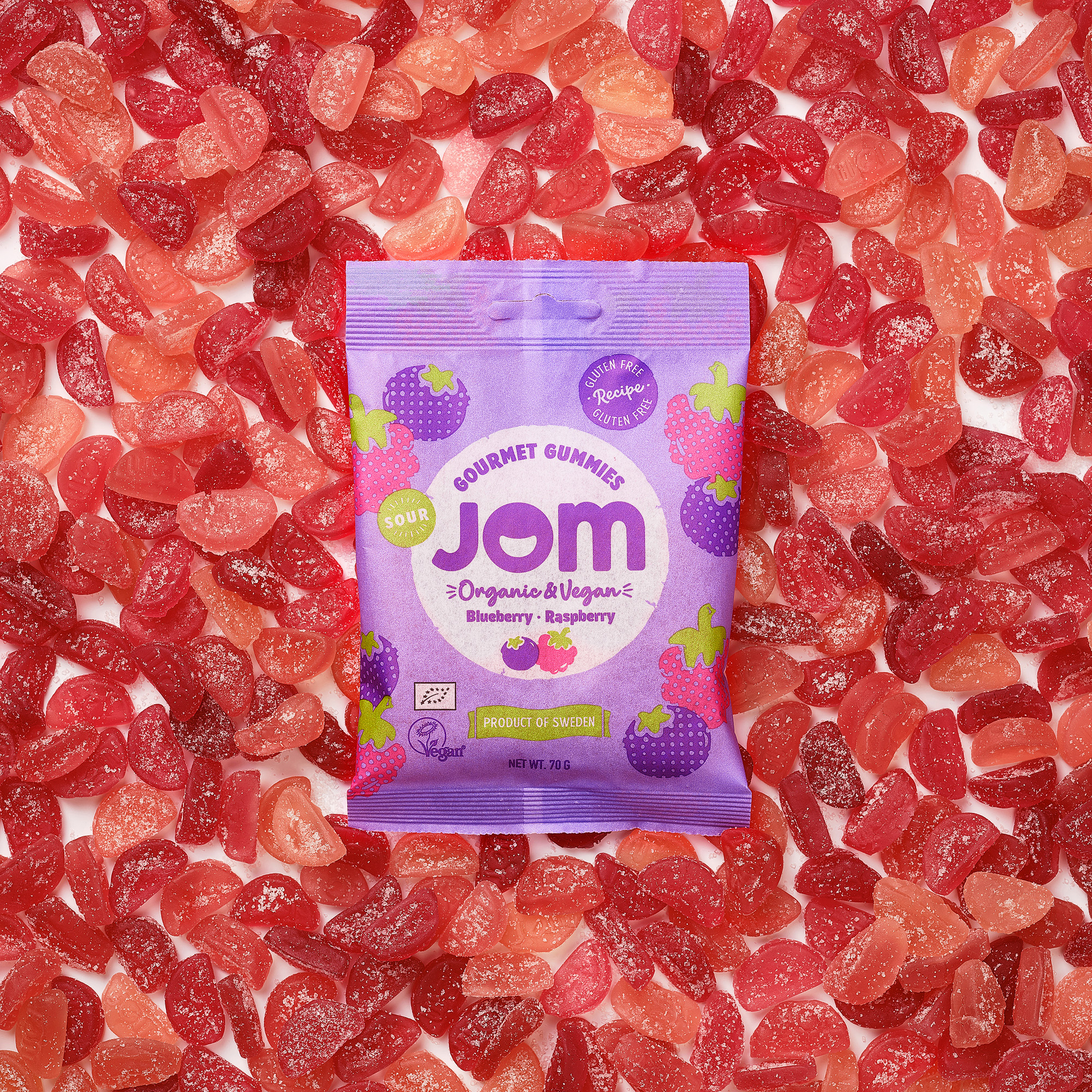 Sour Blueberry & Sour Raspberry 70g x16, EKO - 3
