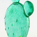 Gunnel Sahlin (Texas 1992) Green Cactus Sculpture with Yellow Base 11 cm