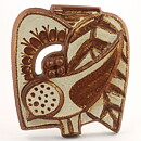 Noomi Backhausen (1970s) Charming Bird Relief Wall Plaque 24 cm