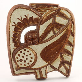 Noomi Backhausen (1970s) Charming Bird Relief Wall Plaque 24 cm