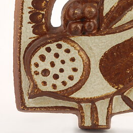 Noomi Backhausen (1970s) Charming Bird Relief Wall Plaque 24 cm