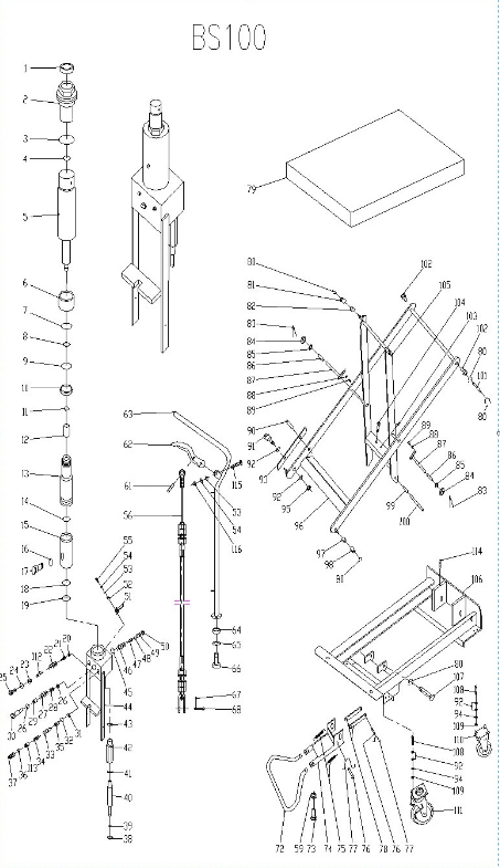 Mobilt lyftbord med fotpump Silverstone / Maxlast: 1000 kg - 4