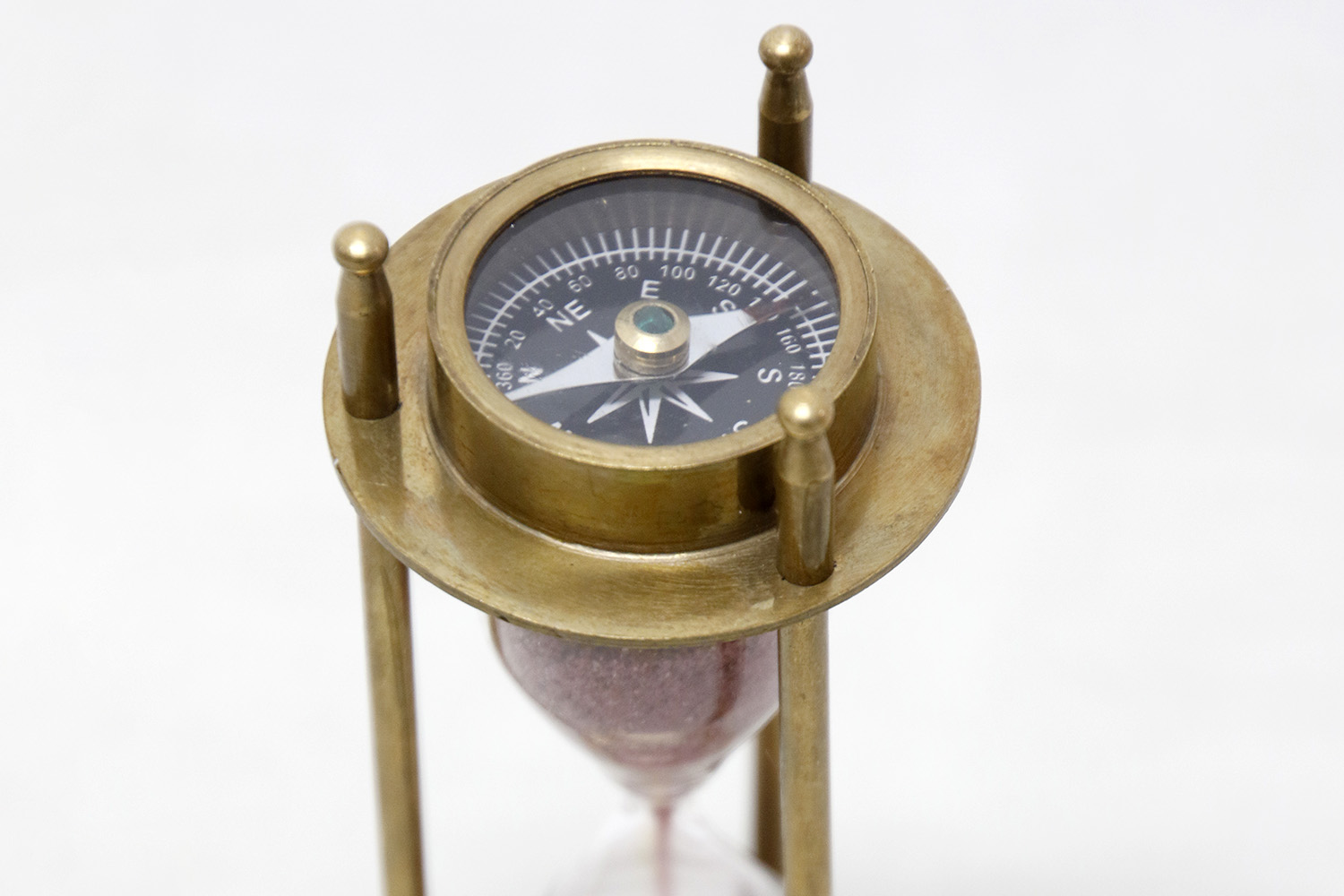 Hourglass - Compass Brass 15x6 cm - 2