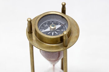 Timglas - Kompass Mässing 15x6 cm