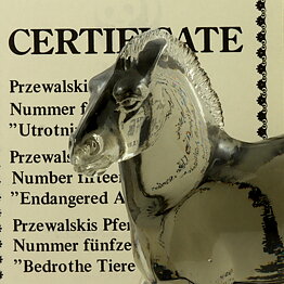 Paul Hoff (WWF 1987) Gray Glass Horse 14 cm    [Sample Images]