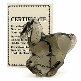 Paul Hoff (WWF 1987) Gray Glass Horse 14 cm    [Sample Images]