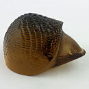 Paul Hoff (WWF 1976) Brown Glass Hedgehog 13/8 cm  [Sample Images]