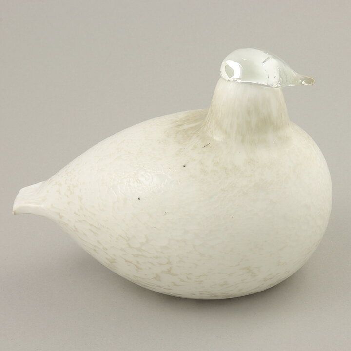 オイバ・トイッカ Willow Grouse白いガラスの鳥 オブジェ 置物 1980年代 白い (15/11cm)