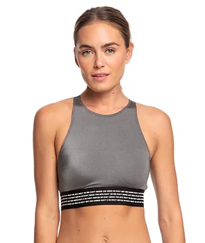 Roxy We All Run High Support Sports Bra Smoked Pearl
