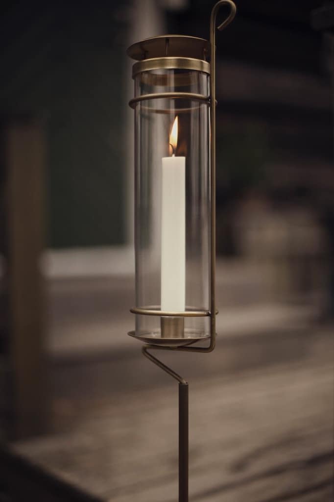 Candlestick - Candle lantern on a stick - Candle stick Brass - 9