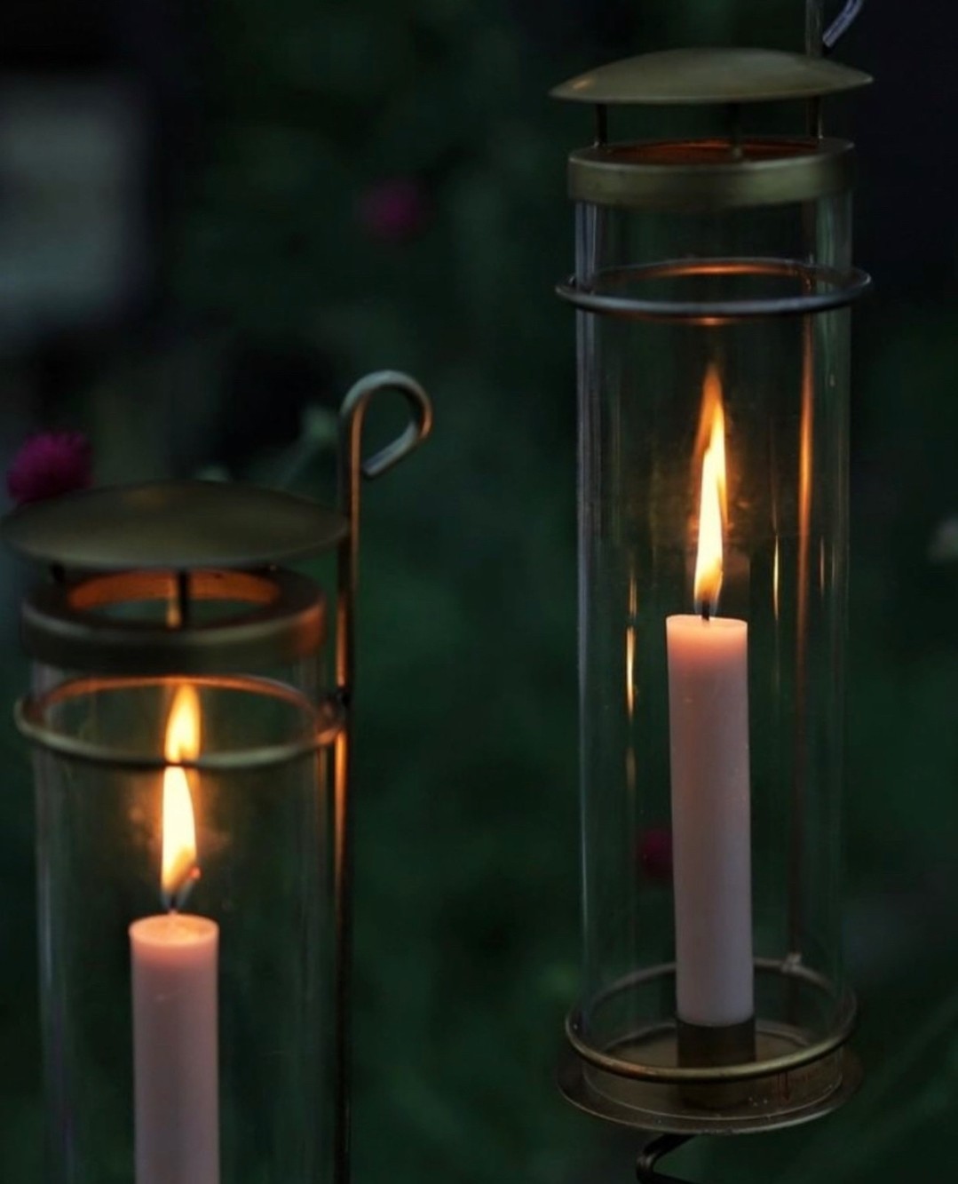 Candlestick - Candle lantern on a stick - Candle stick Brass - 8