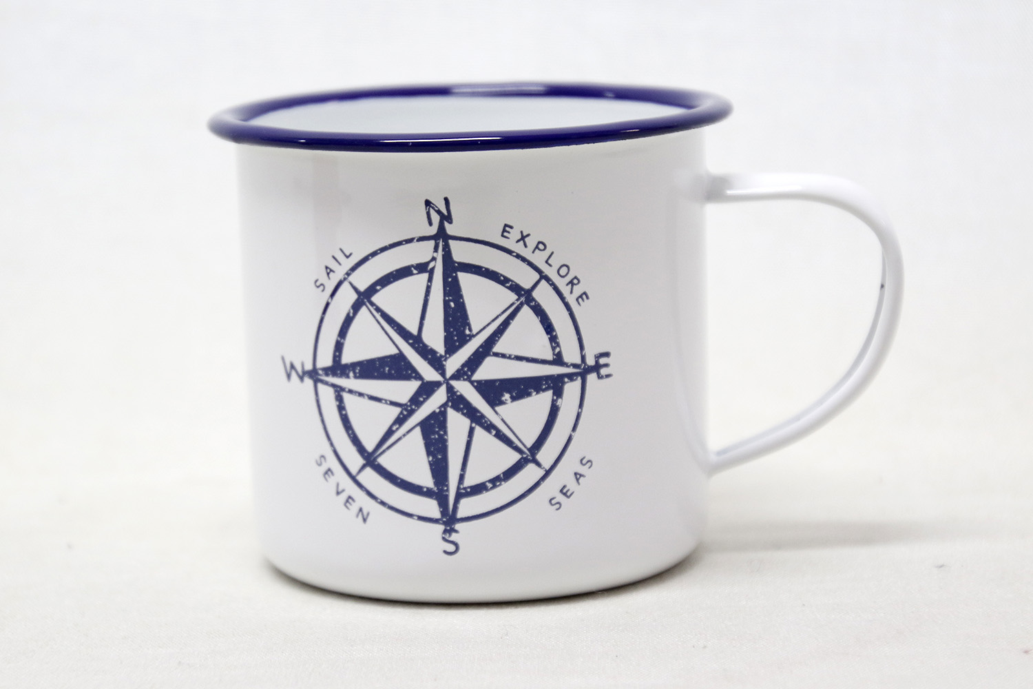 Compass Rose Enamel Mug 8x9 cm