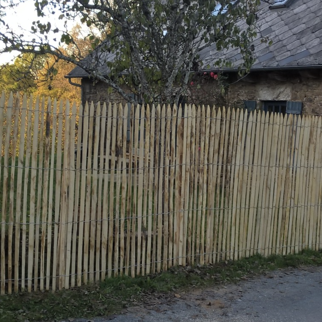 Kastanjestaket tätt, höjd 175 cm längd 5 meter, franskt