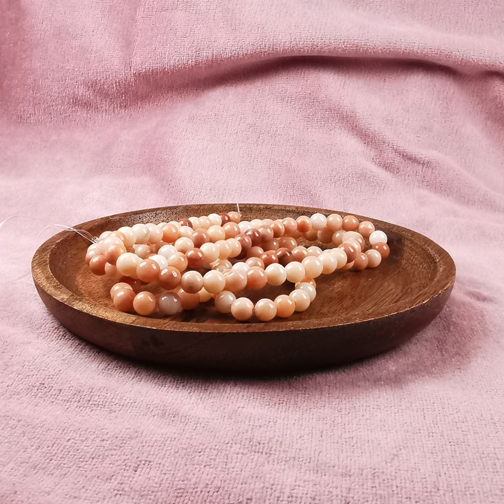 Aventurin rosa 6 mm halvädelsten - 3