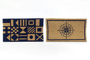 Compass Rose and Code Flags Doormat 70x41 cm