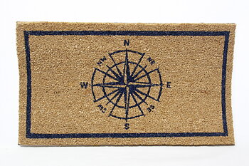Compass Rose and Code Flags Doormat 70x41 cm