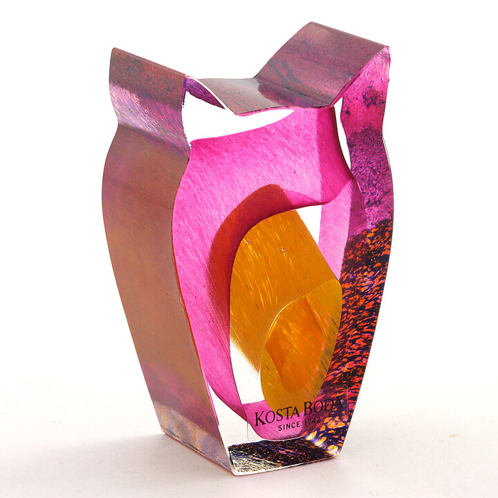 Bertil Vallien (Mini Sculptures 1993) Glass Figurine "Night Eyes" 8 cm