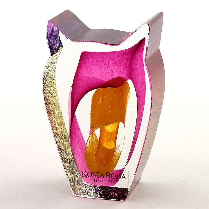 Bertil Vallien (Mini Sculptures 1993) Glass Figurine "Night Eyes" 8 cm