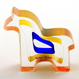 Bertil Vallien (Mini Sculptures 1993) Glass Figurine "Dobbin" 8 cm