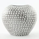 Ingrid Atterberg (Västkust 1943) Swelling Vase with White Dots 18/16 cm