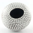 Ingrid Atterberg (Västkust 1943) Swelling Vase with White Dots 18/16 cm